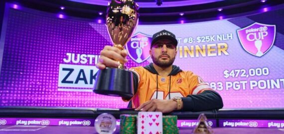 Justin Zaki Wins His Third PGT Title in PokerGo Cup Closing Event #8