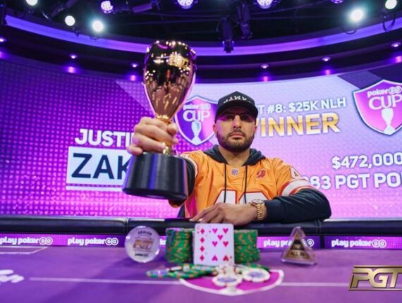 Justin Zaki Wins His Third PGT Title in PokerGo Cup Closing Event #8