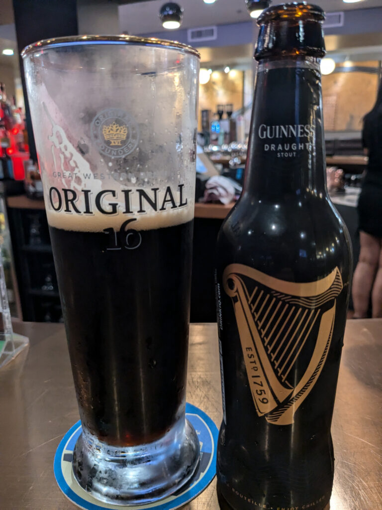 Celebrating my bag at Tonic Kitchen & Bar with a lovely Guinness