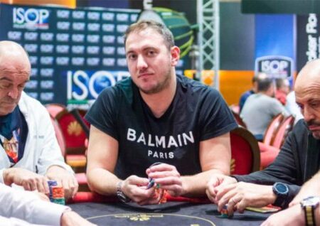 Michael Desiderio Chip Leader of Day 1A ISOP Stage 2 in Perla Casino Slovenia