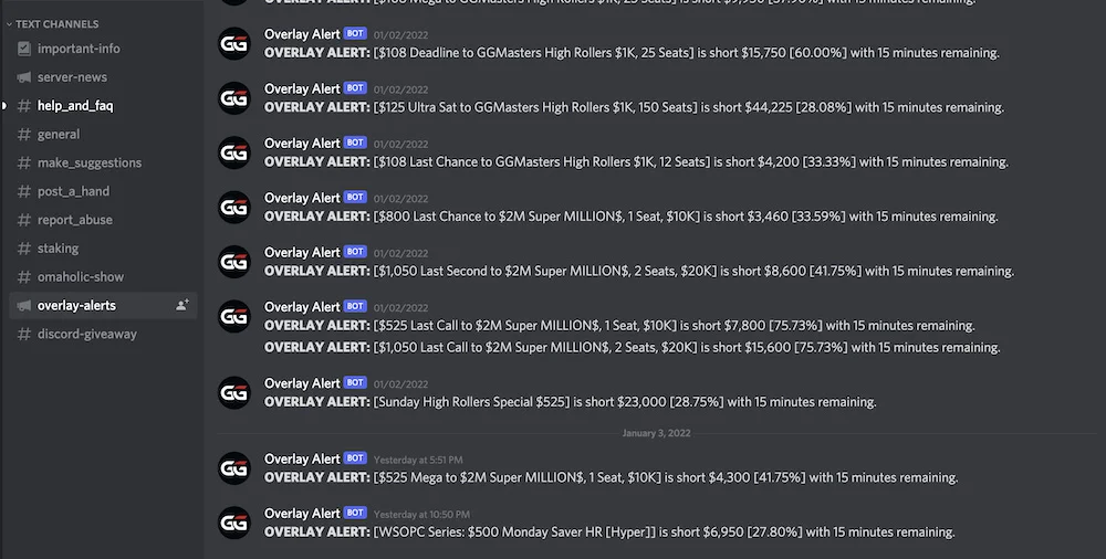 GGPoker Adds Tournament Overlay Notifications to Discord