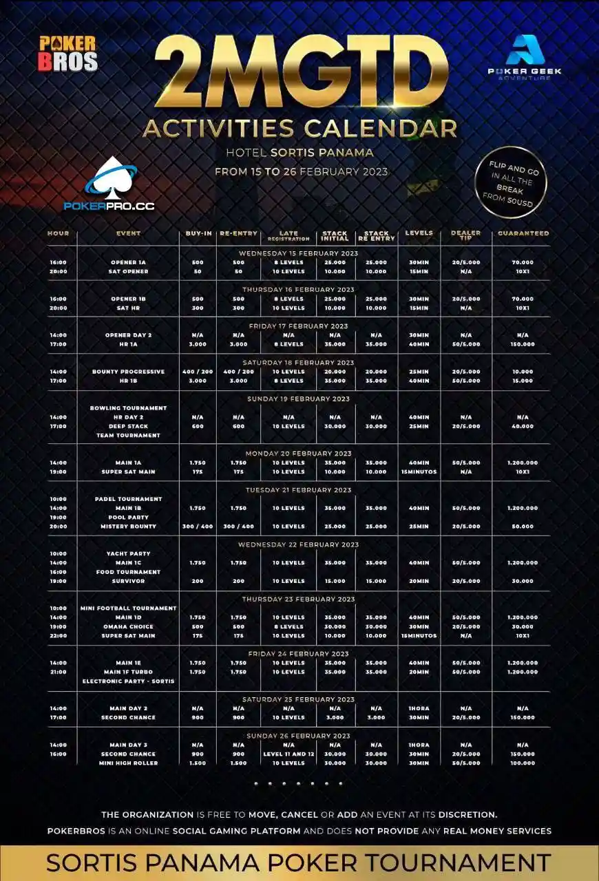 One of the Largest LATAM Tournament with $2M GTD at Sortis Casino Panama