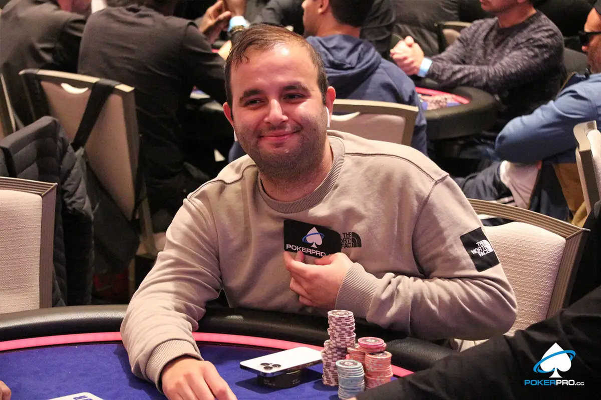 Kayhan Mokri Chipleading the €10,200 Mystery Bounty Final Table at EPT Paris