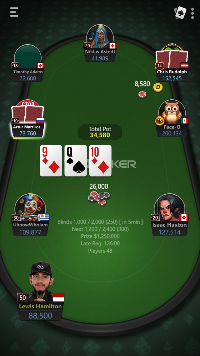 Lewis Hamilton Plays $10,300 High Roller Tournament on GGPoker