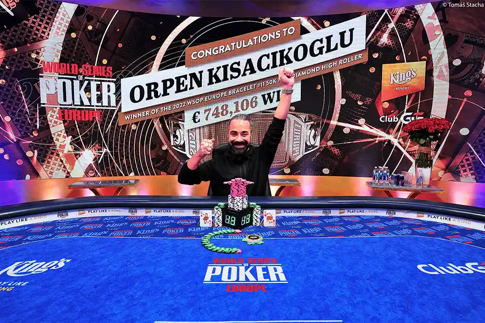 Orpen Kisacikoglu’s Bags First Bracelet at WSOPE Diamond High Roller