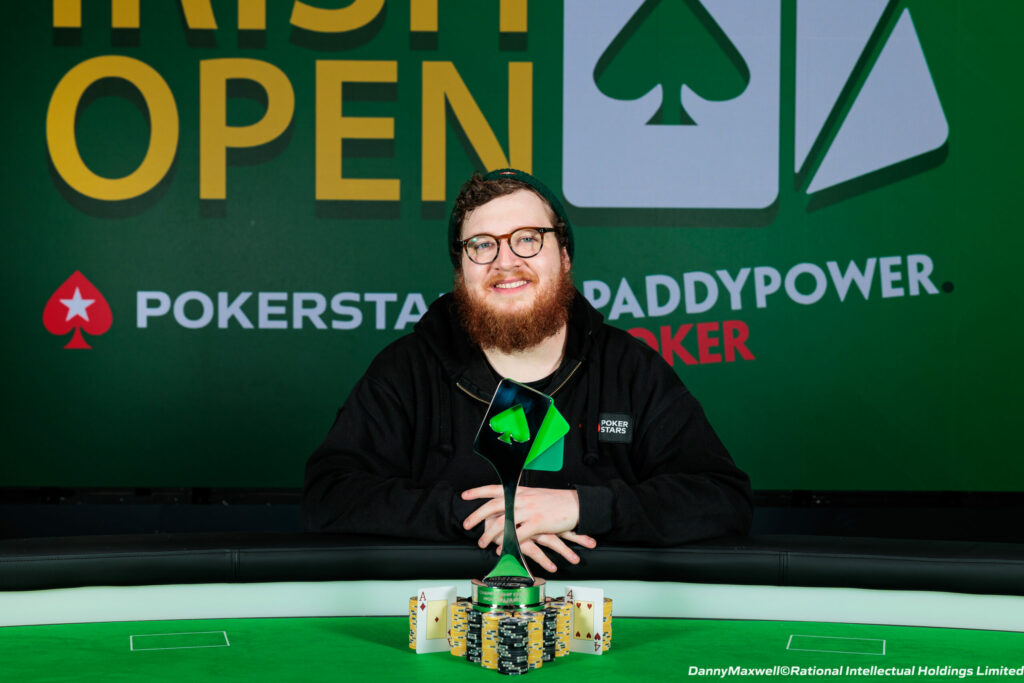 Parker "Tonkaaaa" Talbot after winning the Irish Poker Open High Roller 2024.